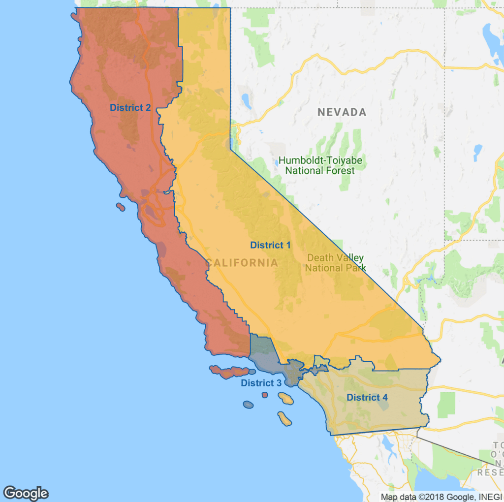 image of Board of Equalization district map